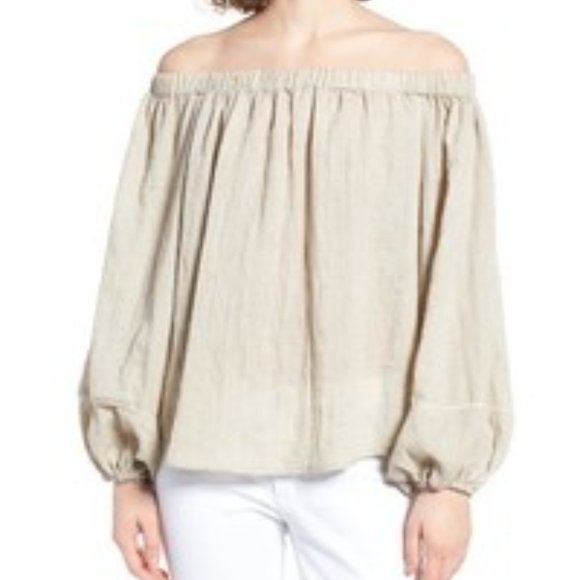 One Teaspoon Oakwood Sugar Off-the-Shoulder Peasant Blouse | Size M - Picture 2 of 8